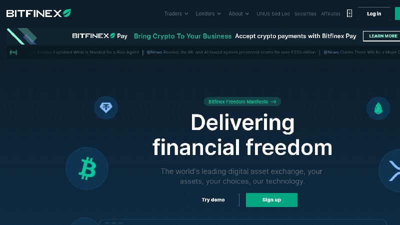 Bitfinex-Krypto-Börse-mit-niedrigen-Gebühren