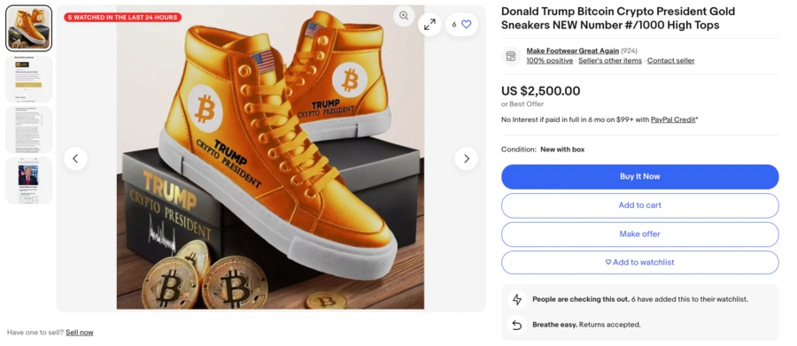 Trump-hat-eine-Reihe-von-„offiziellen-Krypto-Schuhen“ auf-den-Markt-gebracht