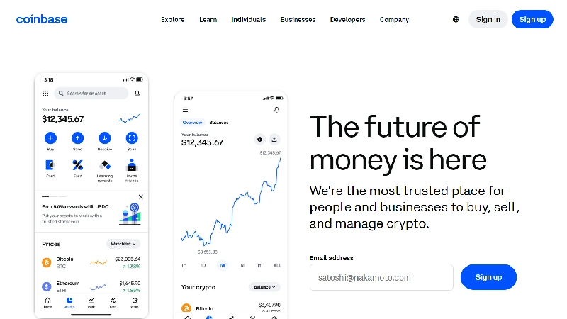 Coinbase-p2p-Krypto-Börse