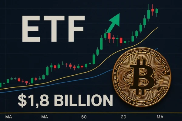 US-Spot-Bitcoin-ETFs verzeichnen mit Zuflüssen in Höhe von 1,8 Milliarden US-Dollar eine starke Performance